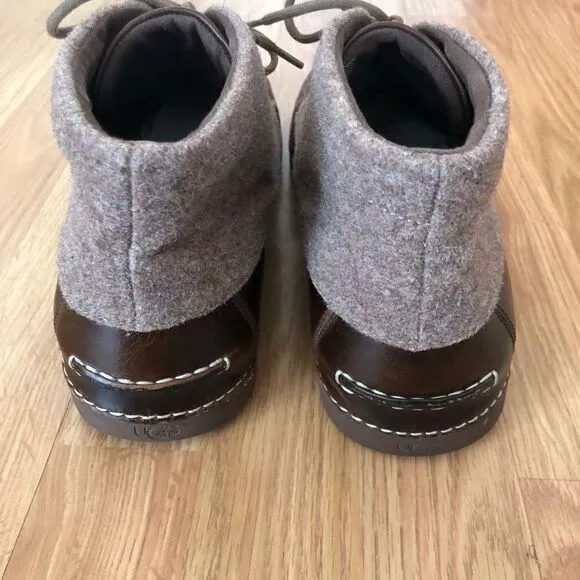 UGG Australia KALDWELL Brown Leather Wool Chukka Boots 1003885 VIBRAM