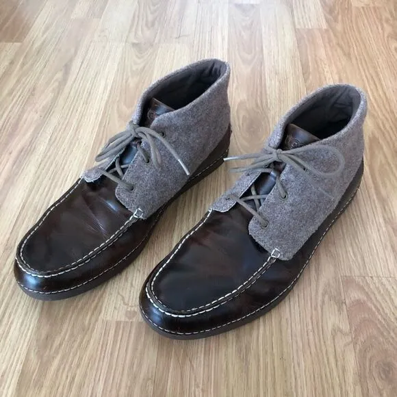 UGG Australia KALDWELL Brown Leather Wool Chukka Boots 1003885 VIBRAM