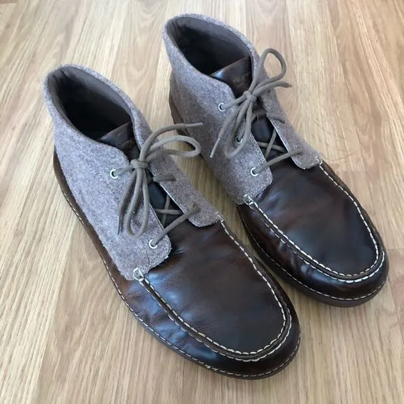 UGG Australia KALDWELL Brown Leather Wool Chukka Boots 1003885 VIBRAM
