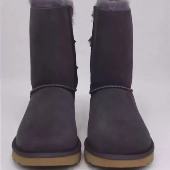 UGG BAILEY BOW II NIGHTFALL SUEDE SHEEPSKIN BOOTS