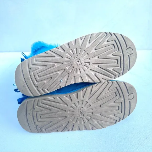 Uggs blue bailey bow suede boots 5