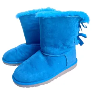 Uggs blue bailey bow suede boots 5