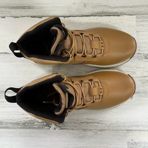 Under Armour Boys Size 6Y Stellar G2 Tactical Utility Boots 7” Lace Up In Brown