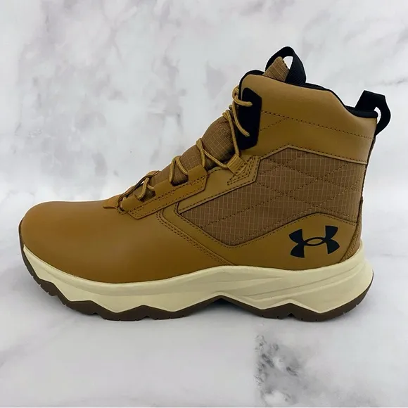 Under Armour Mens 10 UA Stellar G2 6&quot; Tactical Hiking Boots 3025578-200 Brown