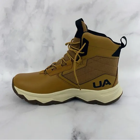 Under Armour Mens 10 UA Stellar G2 6&quot; Tactical Hiking Boots 3025578-200 Brown