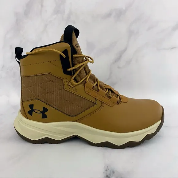 Under Armour Mens 10 UA Stellar G2 6&quot; Tactical Hiking Boots 3025578-200 Brown