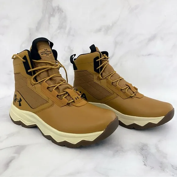 Under Armour Mens 10 UA Stellar G2 6&quot; Tactical Hiking Boots 3025578-200 Brown