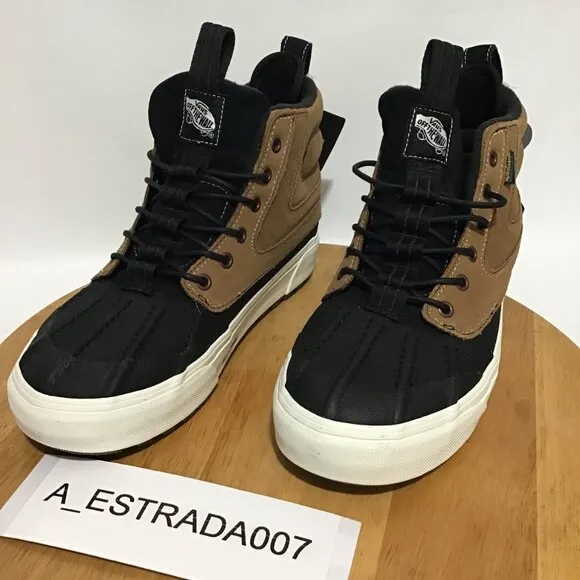 Unisex Vans Sk8-Hi MTE All Track Khaki Black Waterproof Hiking Boots M 8.5/W 10