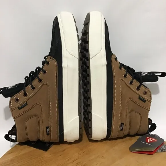 Unisex Vans Sk8-Hi MTE All Track Khaki Black Waterproof Hiking Boots M 8.5/W 10