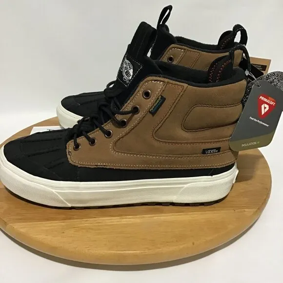 Unisex Vans Sk8-Hi MTE All Track Khaki Black Waterproof Hiking Boots M 8.5/W 10
