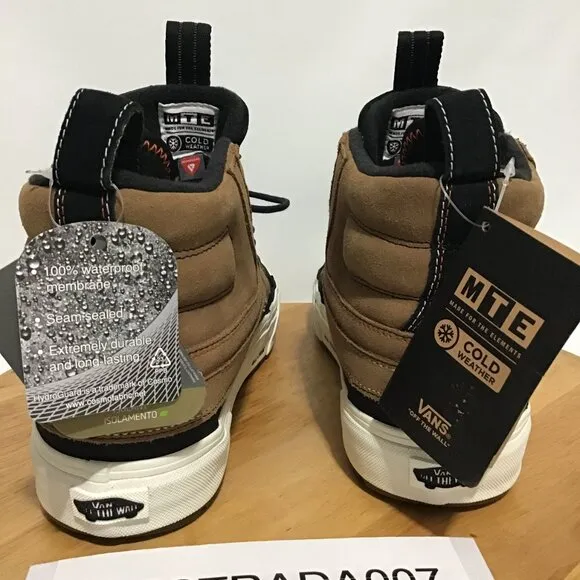 Unisex Vans Sk8-Hi MTE All Track Khaki Black Waterproof Hiking Boots M 8.5/W 10