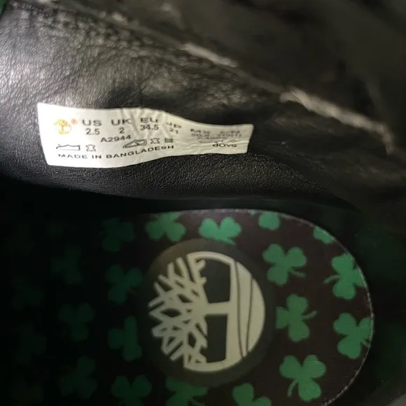 Used Timberland NBA Boots Celtics size 2.5