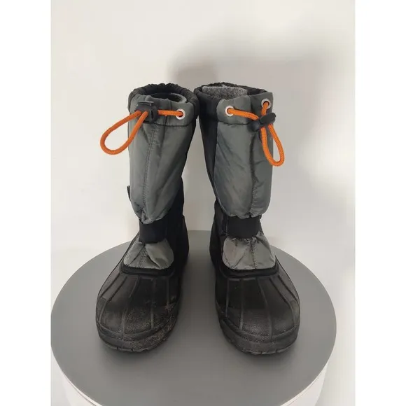 (V) Columbia Youth snow boots waterproof winter black sz 2 YY1145-012