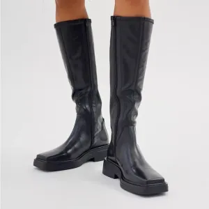 Vagabond Black Heeled Boots with Chunky Sole