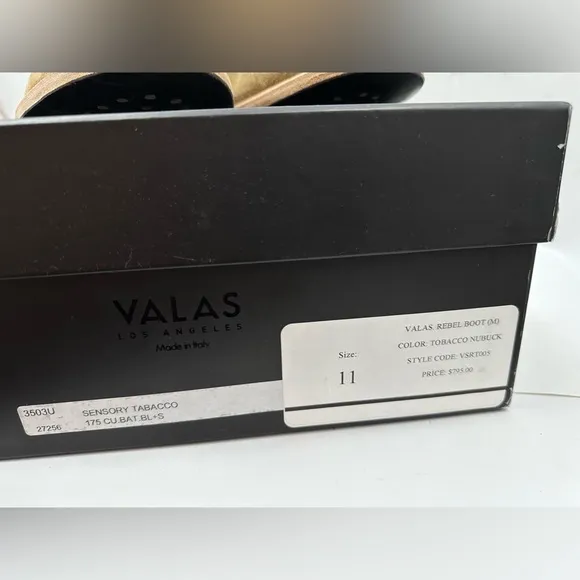Valas Low Angeles Rebel Boots Tobacco Nubuck Size 11