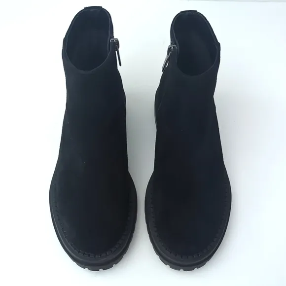 Valdini Lug Sole Suede Waterproof Black Boots  Canada Kayla size 8 LIKE NEW