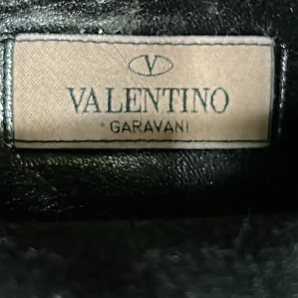 Valentino Garavani Black Rockstud  Rain Boots. Size 36