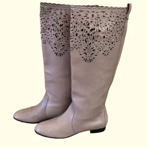 Valentino leather laser cut boots size 37
