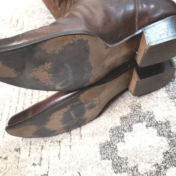 Van Eli East Brown Leather/Suede Cowboy Boots size 6M