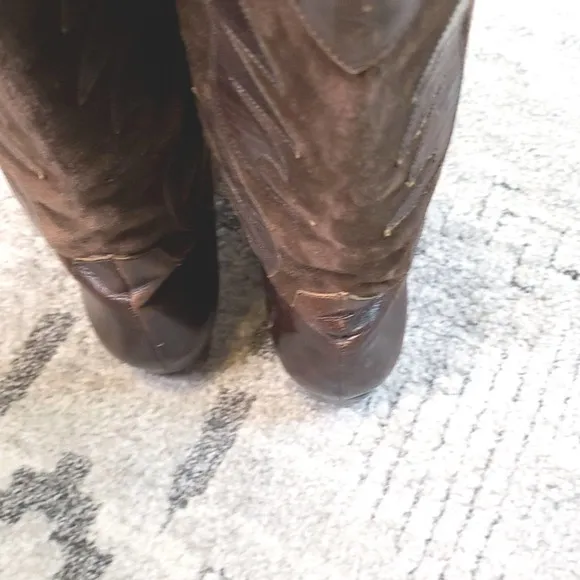 Van Eli East Brown Leather/Suede Cowboy Boots size 6M