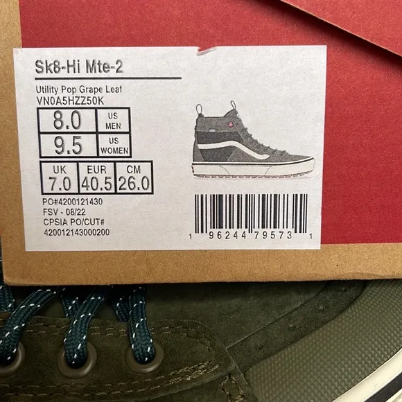 Vans Sk&amp;-Hi Mte-2Utility Pop Grape LeatVNOA5HZZ50KWMNS boots - sneakers