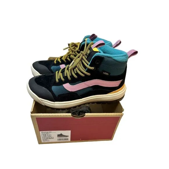 Vans UltraRange Exo Hi MTE Pop Color Teal Pink Hiking Boots 5.5 Women4.0Men Uni