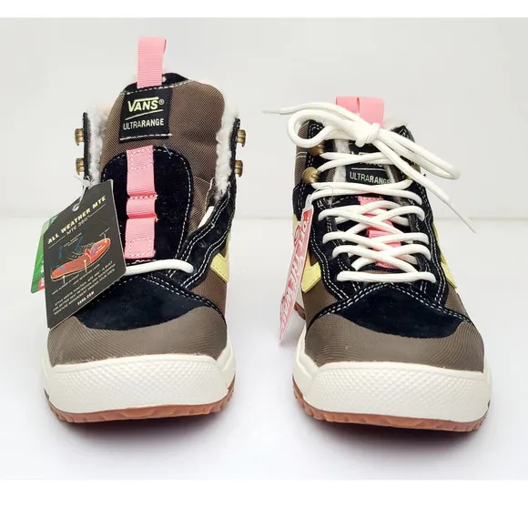 VANS Ultrarange Exo Hi Water Repellent Shoe Sherpa Lined Boots Girls 3.5