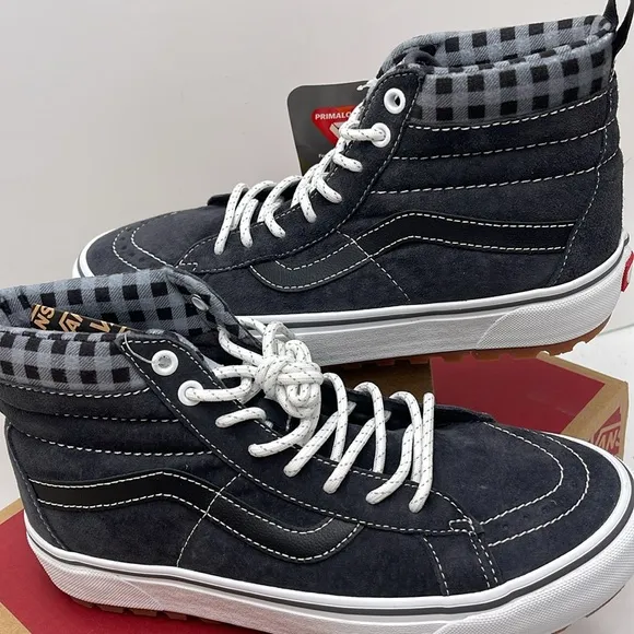 Vans Women’s Sk8-Hi Mte-1 Plaid Grey/WhiteVN0A5HZYGYW Boots Sneakers