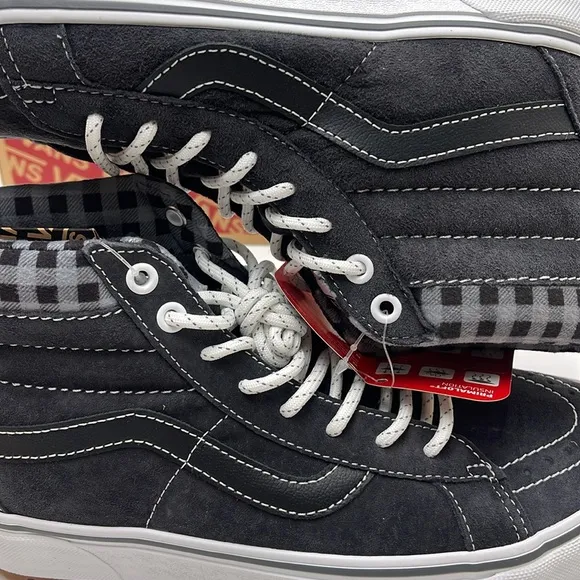 Vans Women’s Sk8-Hi Mte-1 Plaid Grey/WhiteVN0A5HZYGYW Boots Sneakers