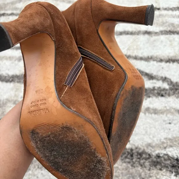 Varda Brown Suede Heeled Boots