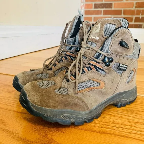 Vasque Breeze Mid Waterproof Boots Size 4 Youth Brown Leather Hiking