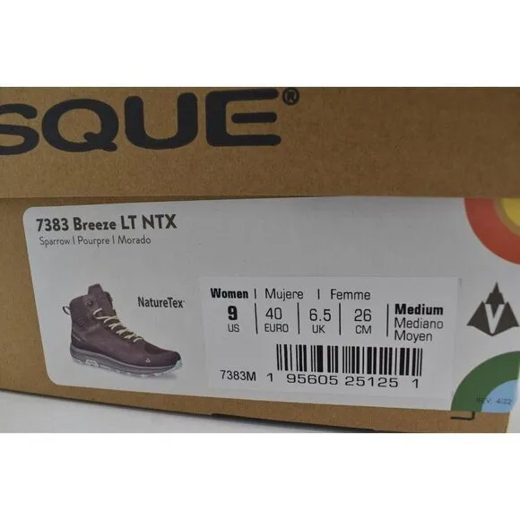 Vasque Womens Size 9 Breeze LT NTX Mid Suede Sparrow Waterproof Hiking Boots