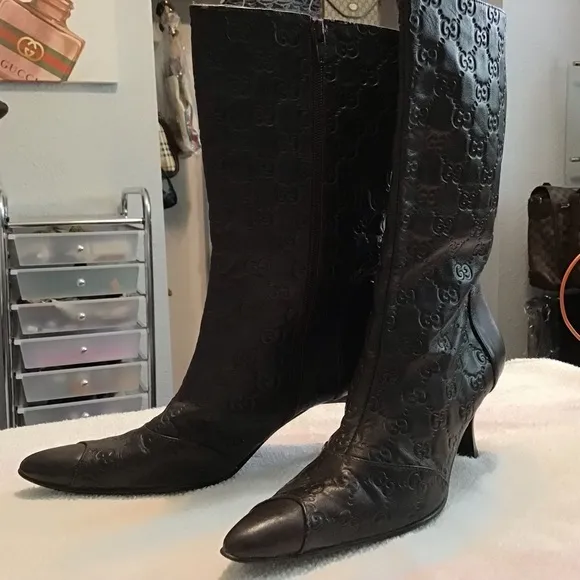 Vera Comma  Fashion High Heel Boots 38b Dark Brown