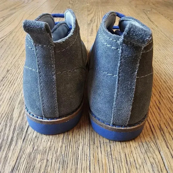 Vertbaudet gray suede boots boys size EU 25/ US 8.5/9