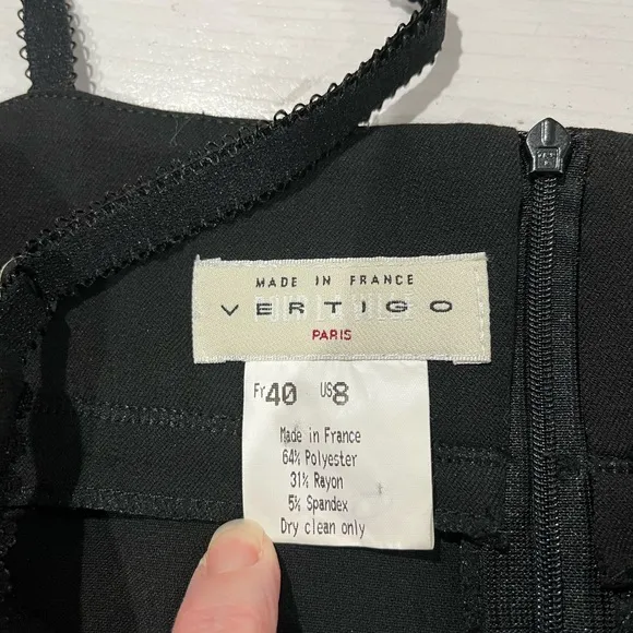 VERTIGO PARIS‎ Mini black stretchy dress size 8 EUC