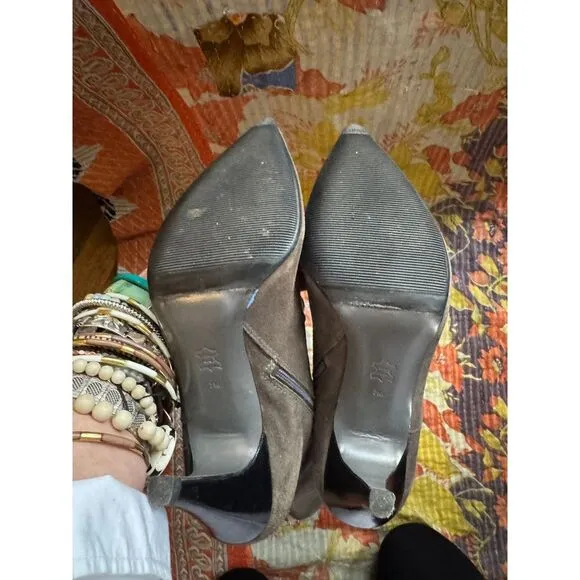 Via‎ Spiga Brown Suede Boots Sz 7MStiletto  3.5&quot; Heel