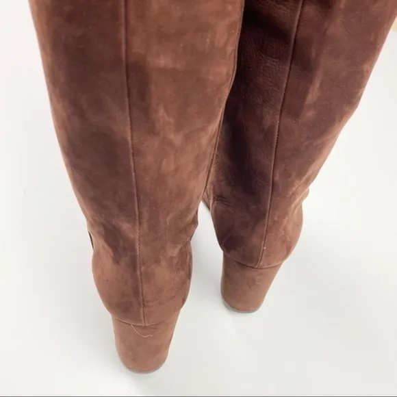 Vibram brown suede knee high boots