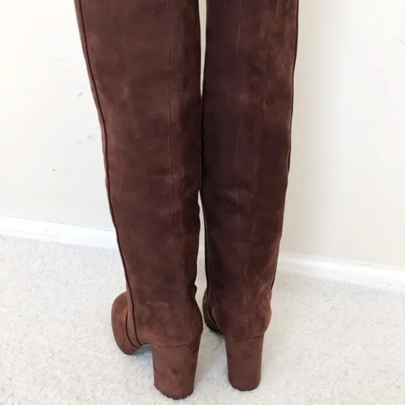 Vibram brown suede knee high boots