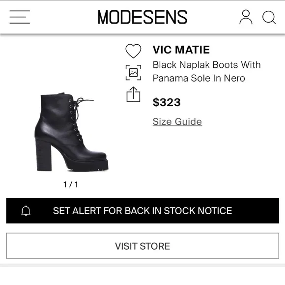 Vic Matie Leather Platform Boots, Made in Italy
