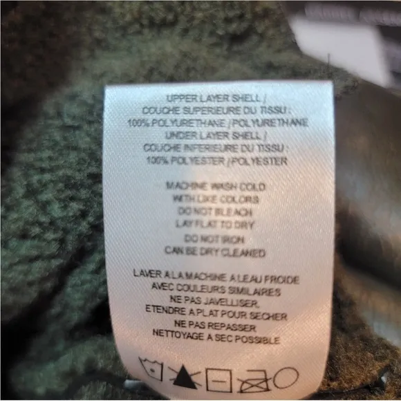 Vigoss Forest GreenFaux Leather Sherpa-Lined Biker Jacket Size Small NWT