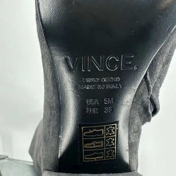 VINCE Blythe Over the Knee Grey Suede Boots