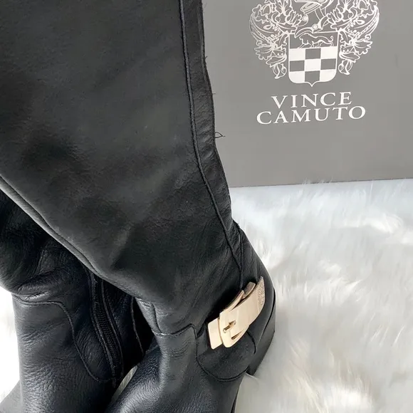 VINCE Camuto Black Booca Riding Boots Size 7
