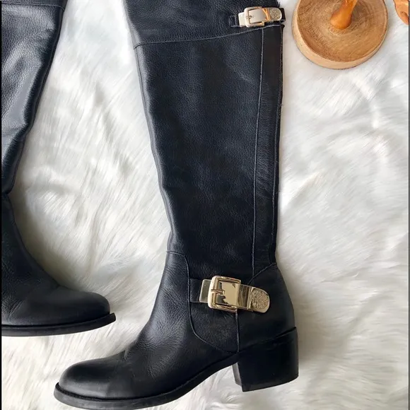 VINCE Camuto Black Booca Riding Boots Size 7