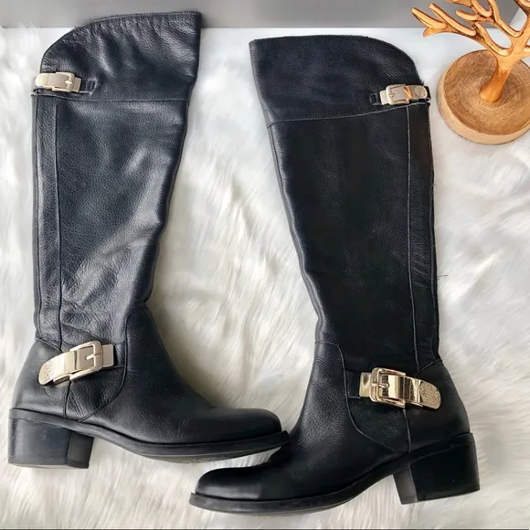 VINCE Camuto Black Booca Riding Boots Size 7