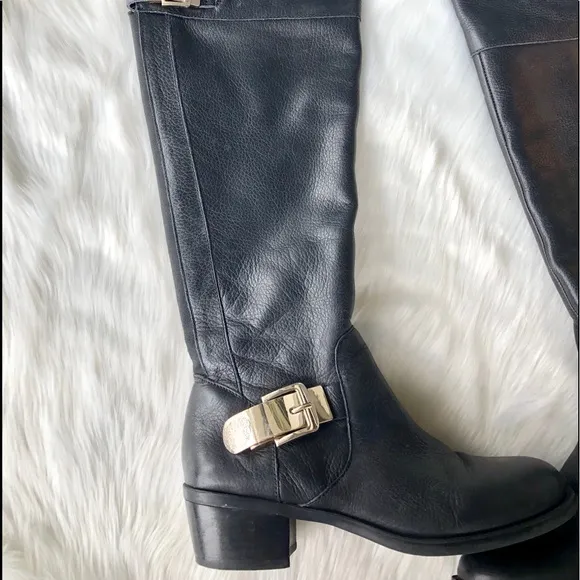 VINCE Camuto Black Booca Riding Boots Size 7