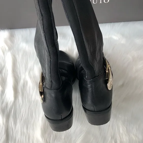 VINCE Camuto Black Booca Riding Boots Size 7