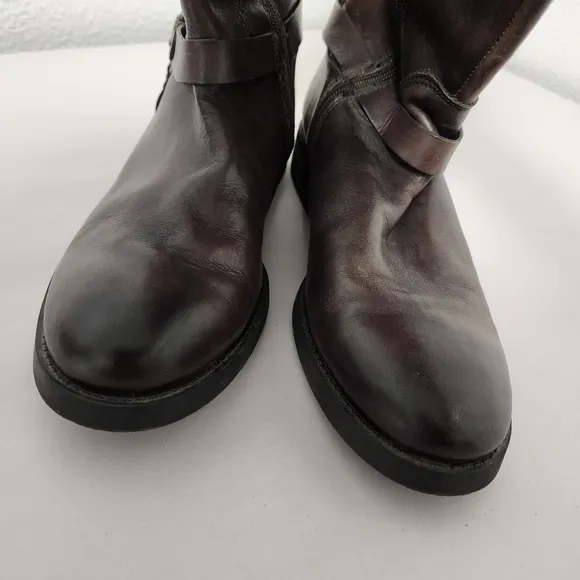 Vince Camuto Farren Brown Leather Riding Boots