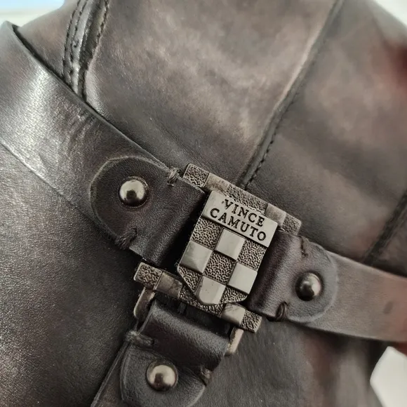 Vince Camuto Farren Brown Leather Riding Boots