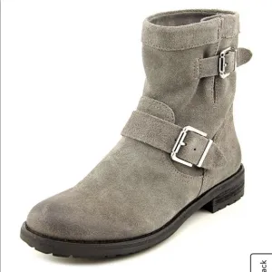 Vince Camuto “Rubina” Gray Suede Moto Boots sz 8.5