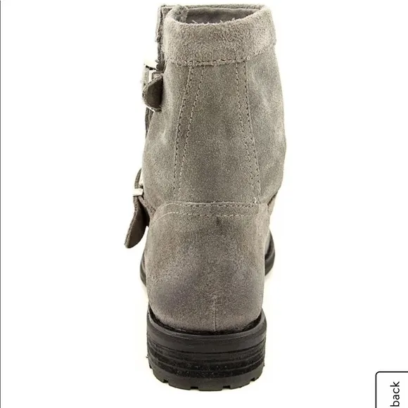 Vince Camuto “Rubina” Gray Suede Moto Boots sz 8.5